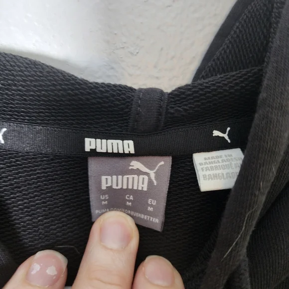 Puma Black Hoodie Jacket - Picture 7 of 8